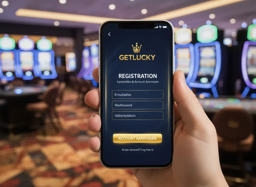 Getlucky registratie - Aanmelden en Account Aanmaken